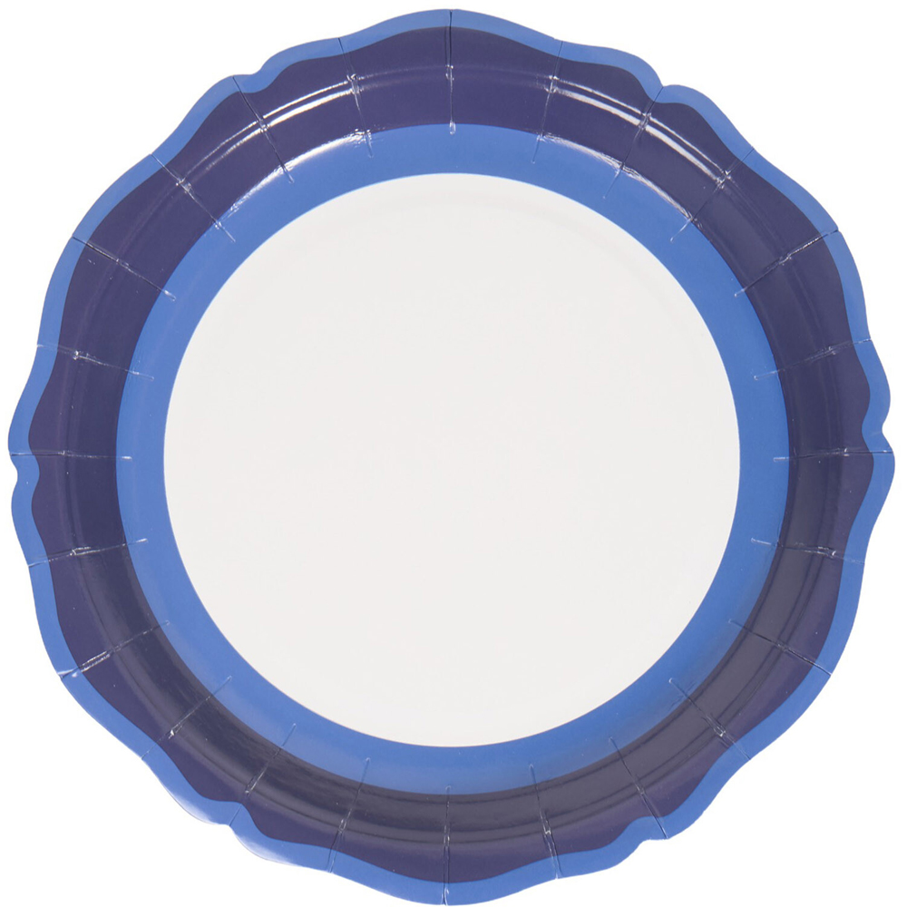 Pack of 10 Blue Tone Party Plates Image 4