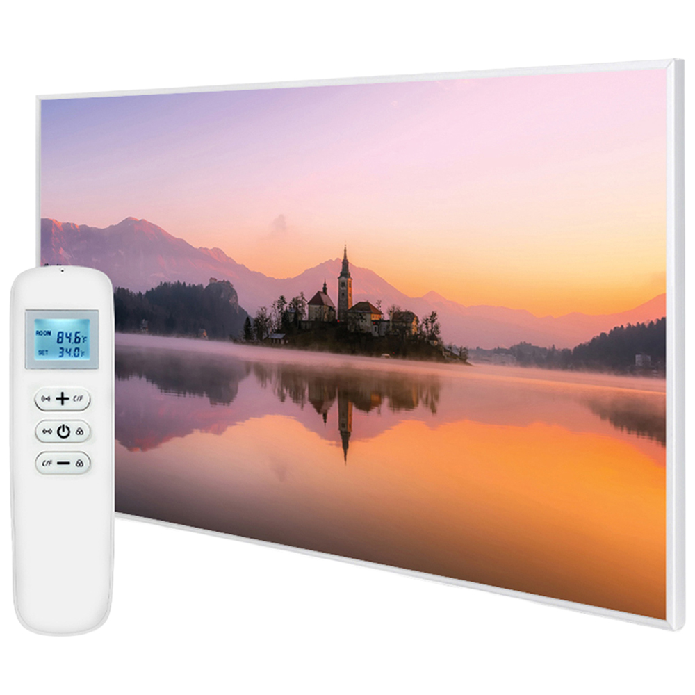 Mirrorstone Nexus Dreamy Lake Image Wi-Fi Infrared Heating Panel 900W 795 x 1195mm Image 1