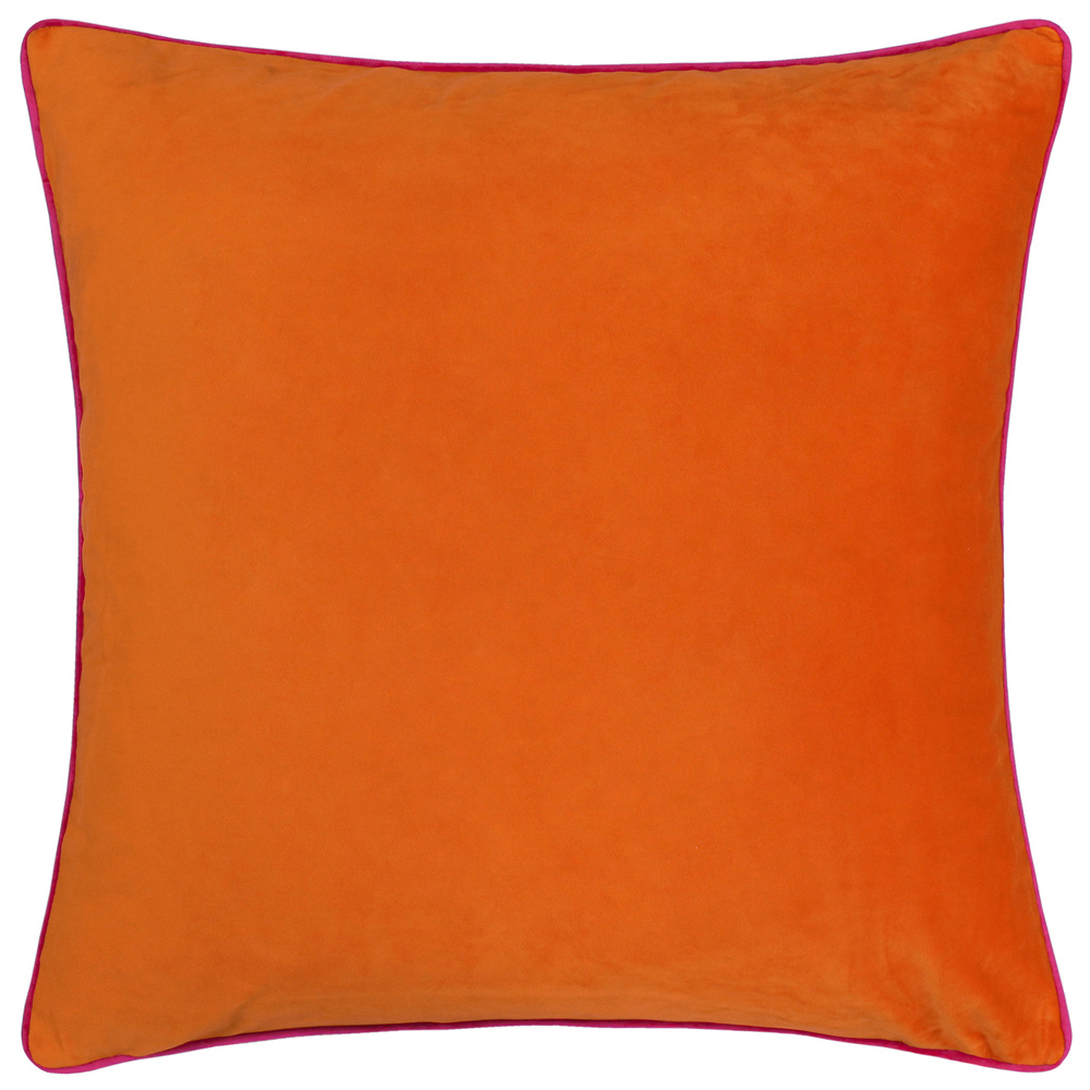 Paoletti Meridian Clementine Hot Pink Velvet Cushion Image 1