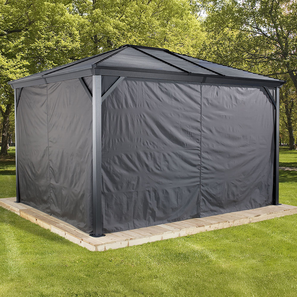 Sojag Ventura and Ventura II 3 x 3m Grey Gazebo Curtain Image 2