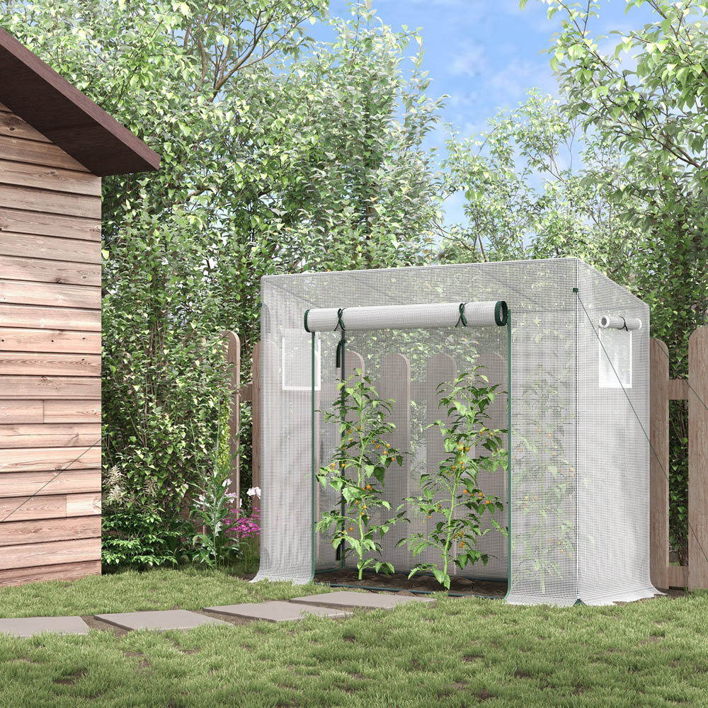 Outsunny White 6.5 x 2.5ft Walk In Greenhouse Image 2