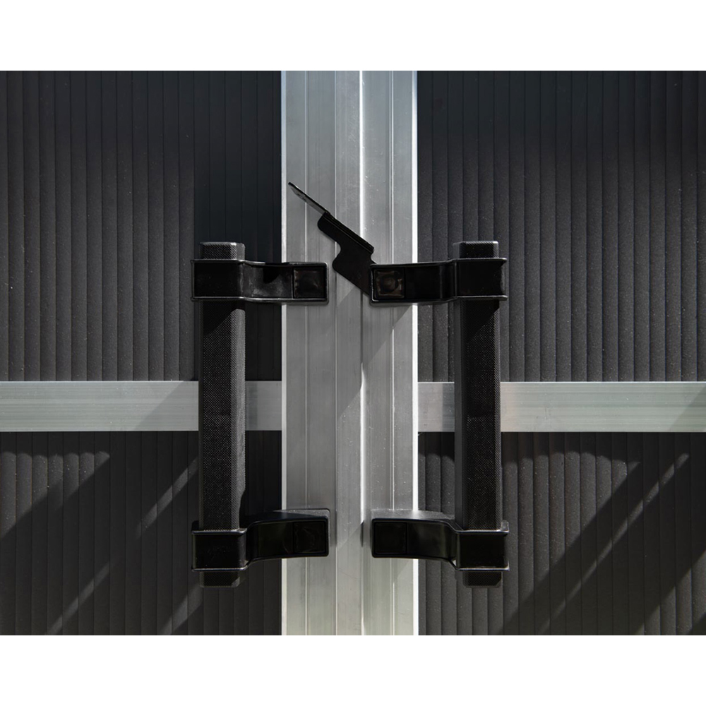 Palram Canopia Yukon 11 x 13.1ft Dark Grey Garden Shed with Wood Polymer Composite Floor Image 3