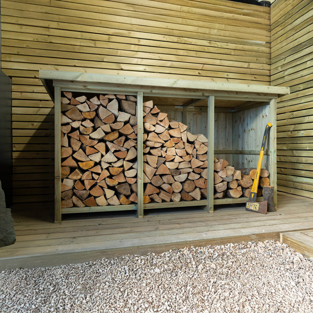 The Garden Village Billington 7 x 3ft Large Log Shed Image 2