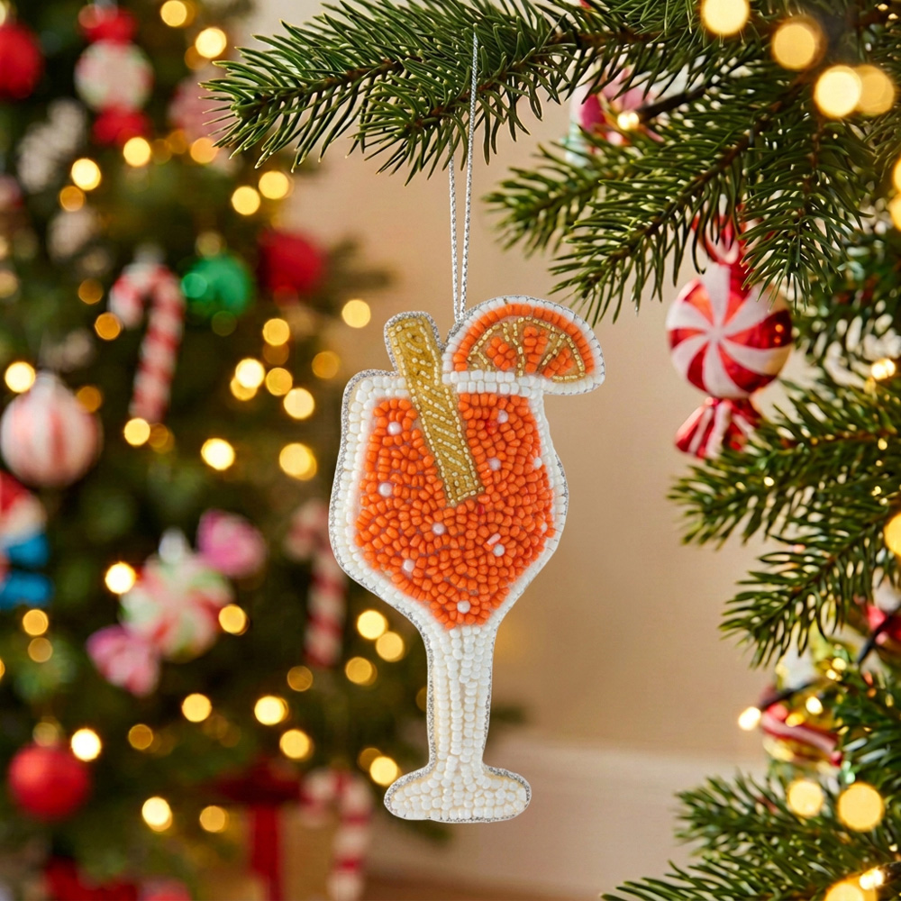 Beaded Cocktail Hanging Decoration - Orange Image 2