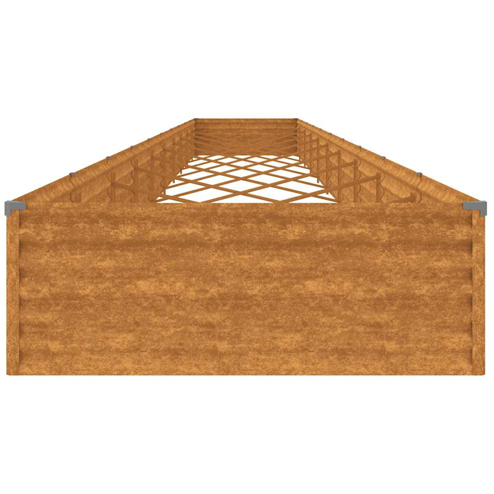 vidaXL Brown Corten Steel Raised Garden Bed 960 x 100 x 36cm Image 3