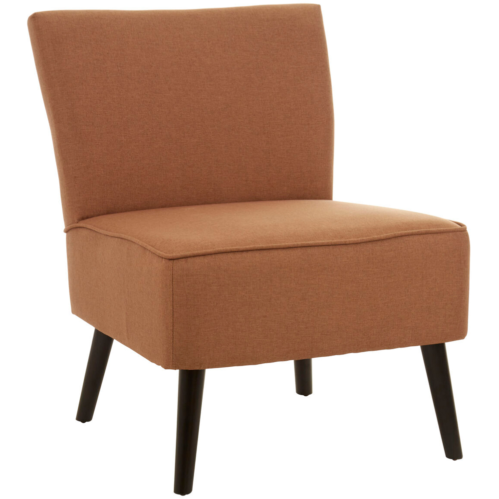 Premier Housewares Stockholm Terracotta Fabric Accent Chair Image 2