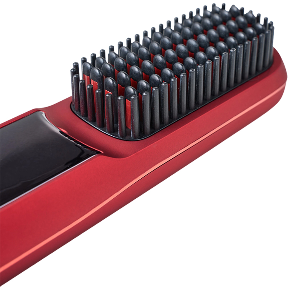 Living and Home 3 Adjustable Temperature Cordless Hair Straightener Brush with Charging Base 35W Image 2