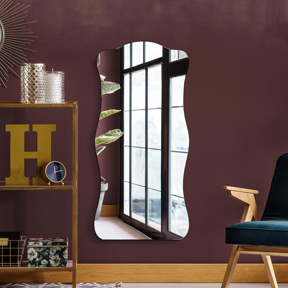 MirrorOutlet The Laniatus Wavy Rippled Wall Mirror 160 x 75cm Image 5