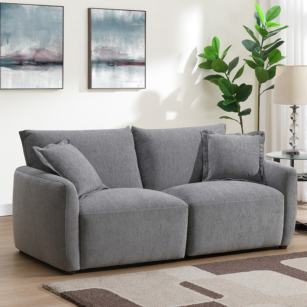 Bedford 3 Seater Light Grey Sofa Image 4