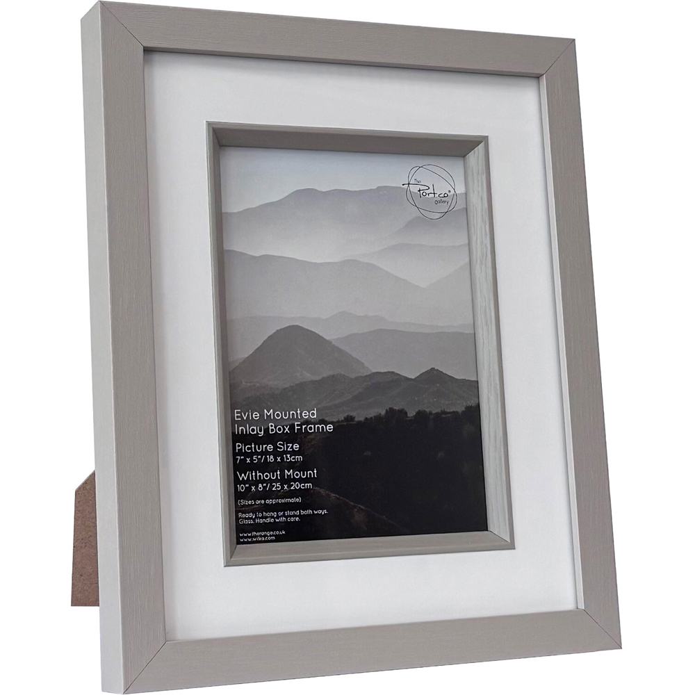 Evie Mounted Inlay Photo Frame Grey 7 x 5 inch Image 2