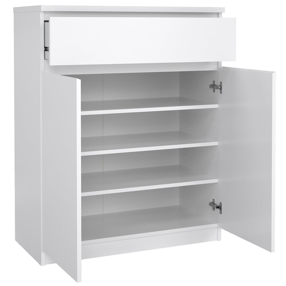 Florence 2 Door Single Drawer White High Gloss Sideboard Image 5