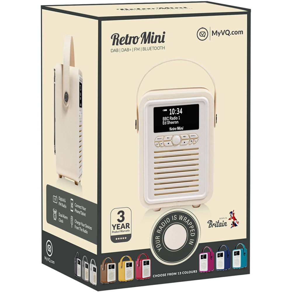 Laura Ashley Cream Retro Mini DAB Digital Radio Image 6