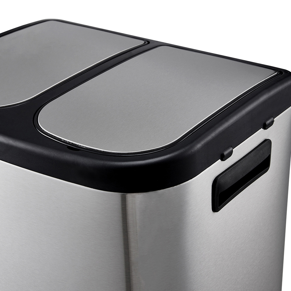 Living and Home Stainless Steel Step On Trash Bin with Dual Pedals 20L Image 5