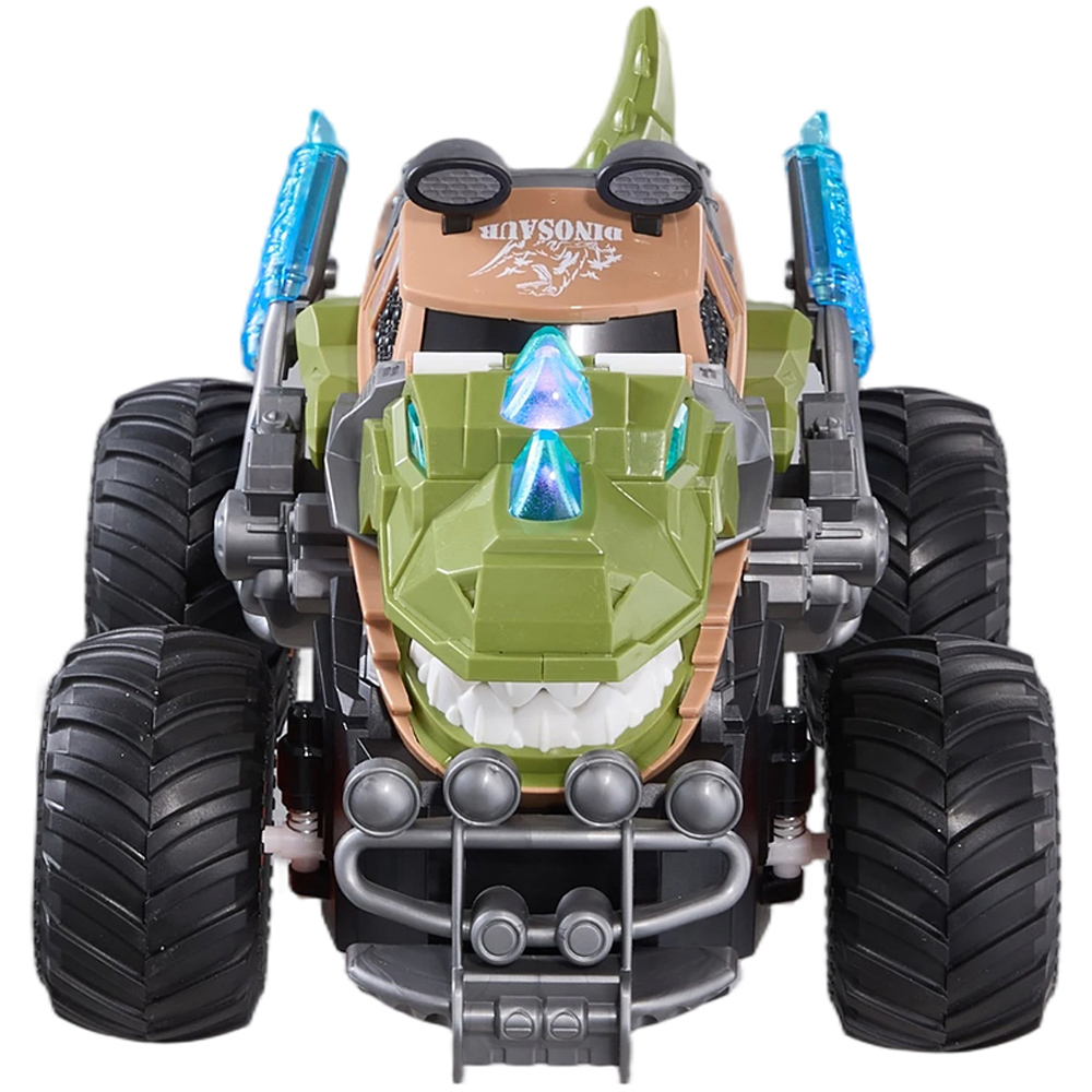 H&O Direct Kids Green T-Rex Dinosaur RC Truck with Light Sound and Spray Effect Image 2