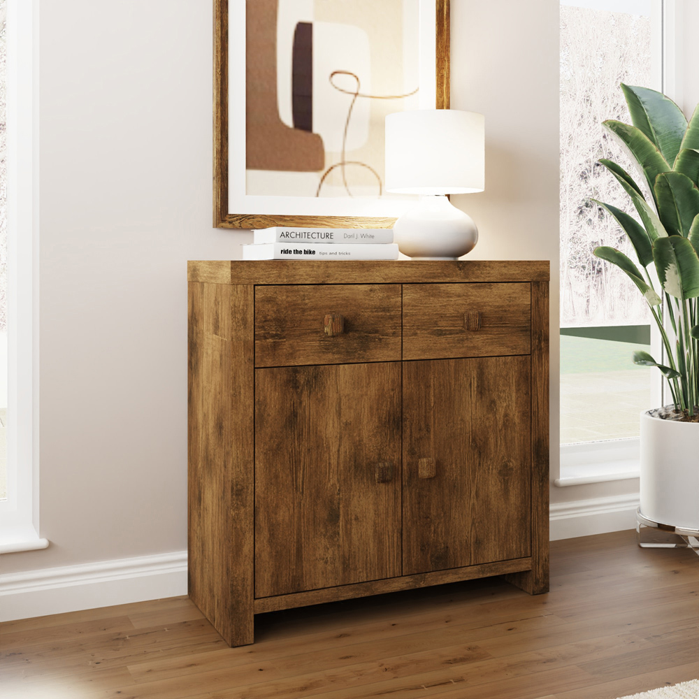 GFW Jakarta 2 Door 2 Drawer Mango Yellow Compact Sideboard Image 7