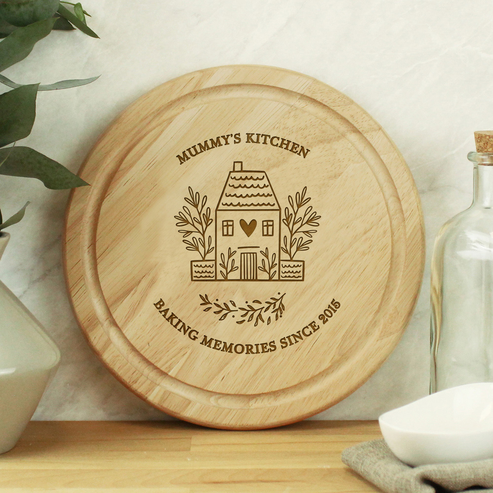 Personalised Memento Personalised Home Round Chopping Board Image 2
