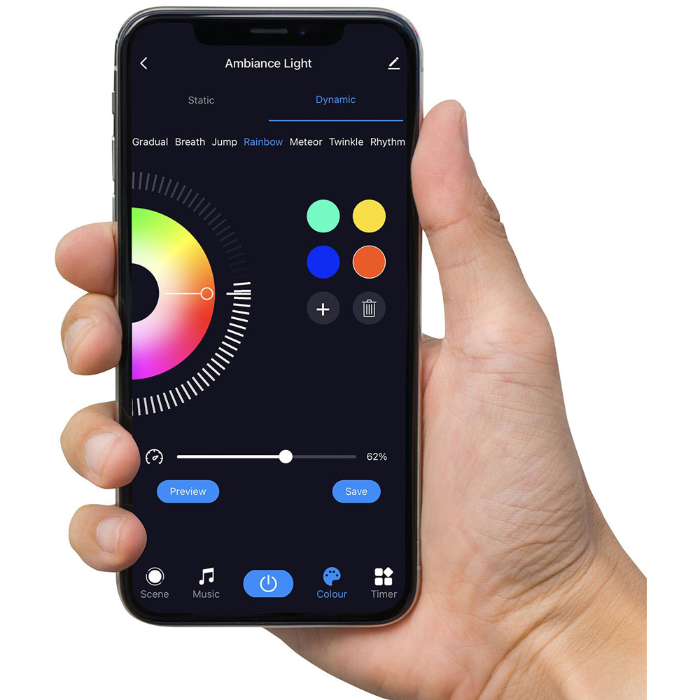 Smart Multi-Coloured Mood Light Black Image 9