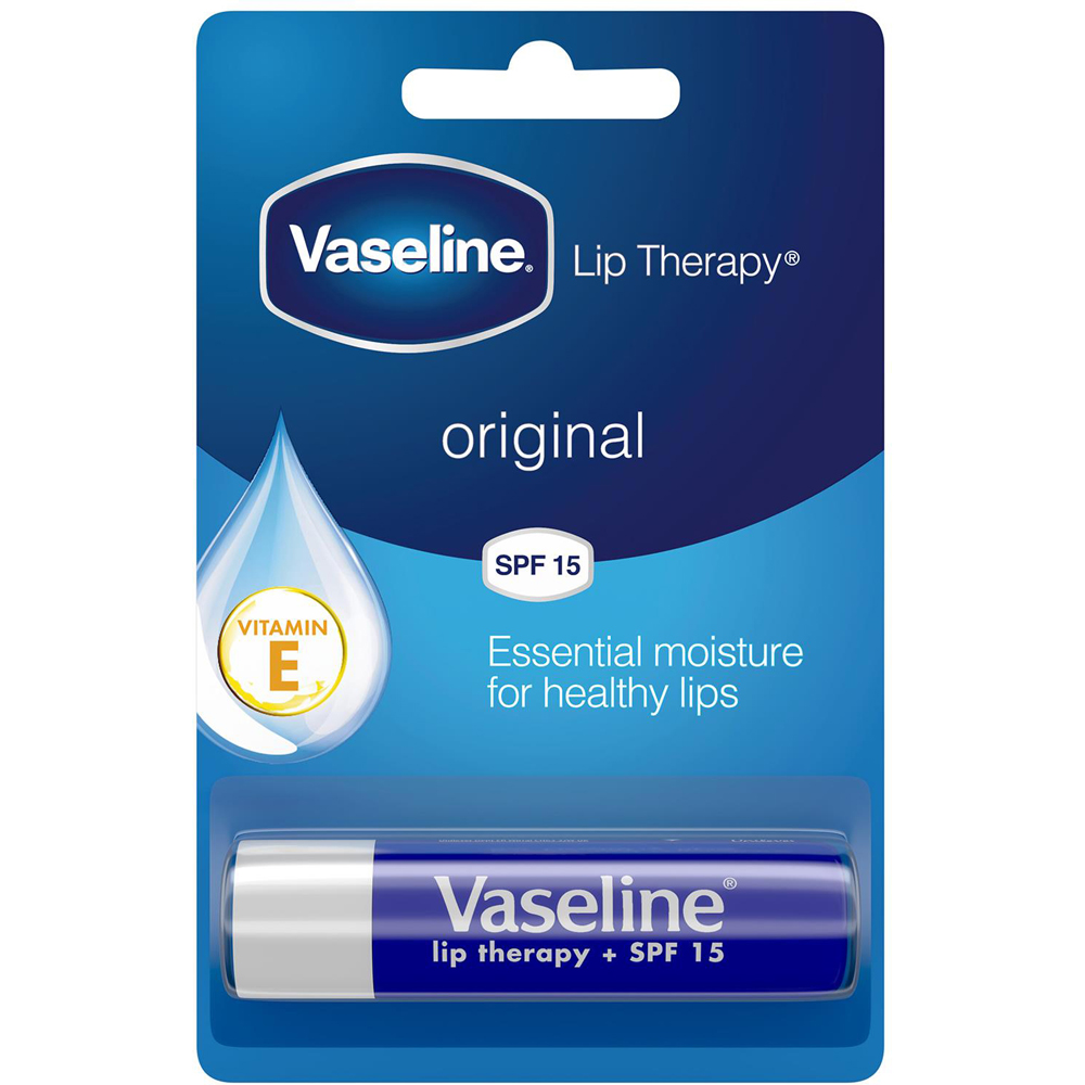 Vaseline Lip Therapy Original Lip Balm Stick 4g 4 Pack Image 4