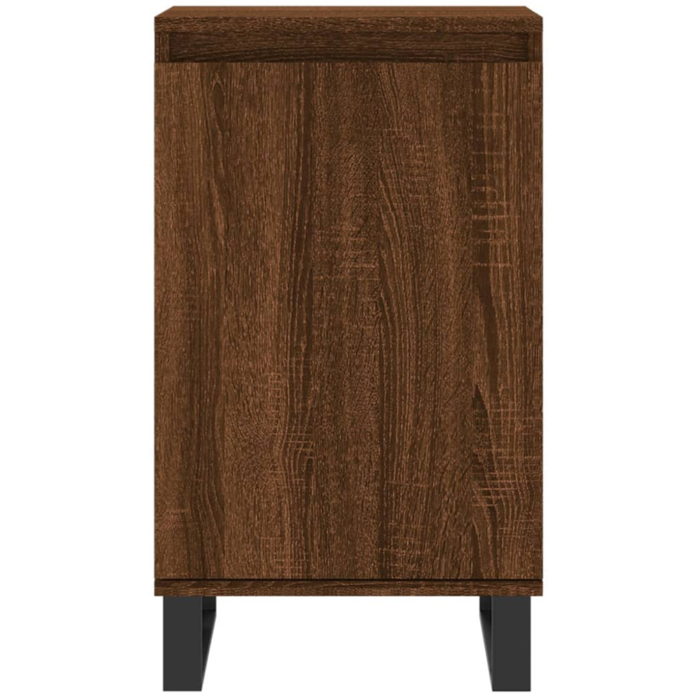 vidaXL Single Door Brown Oak Sideboard Set of 2 Image 6