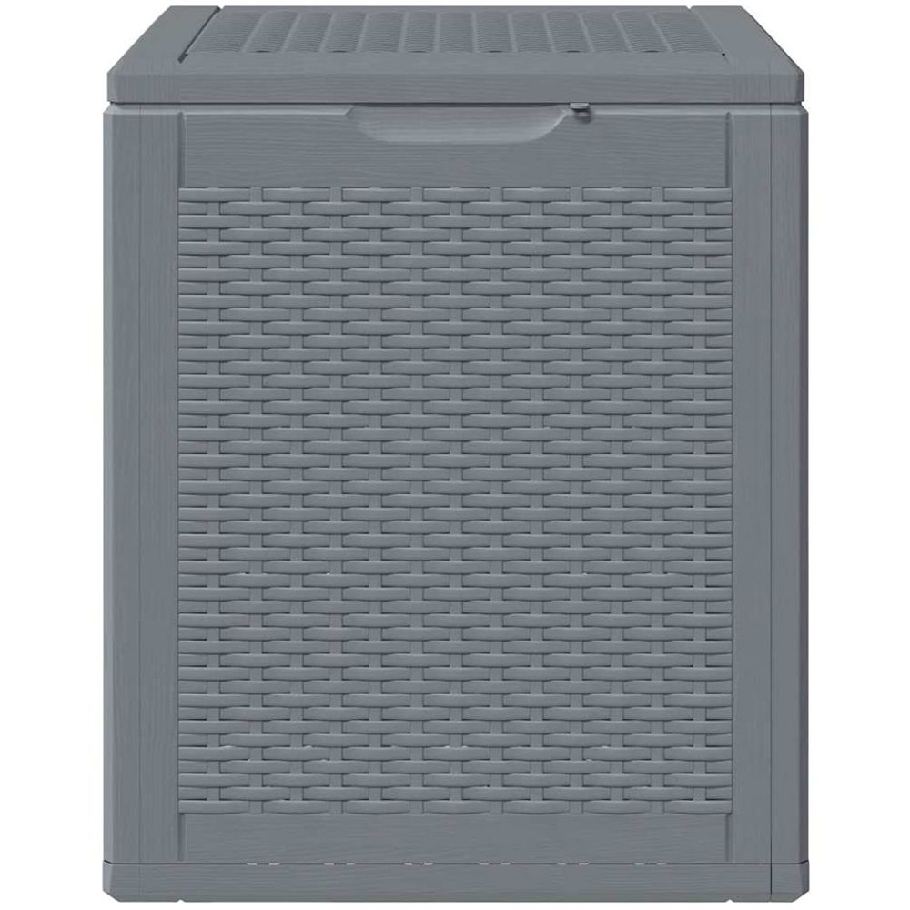 vidaXL 90L Grey Polypropylene Garden Storage Box Image 2