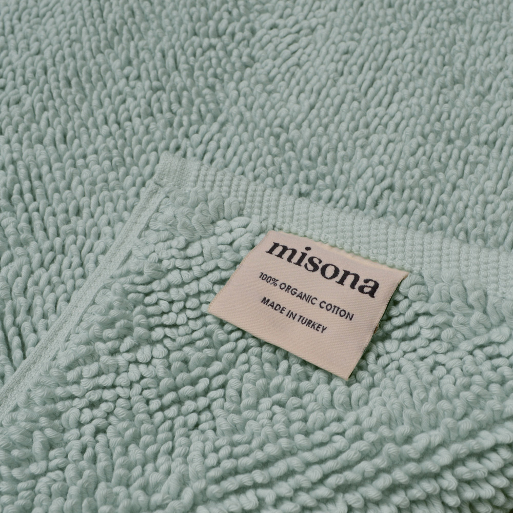 Misona Loop Duck Egg Reversible Organic Cotton Bath Mat 50 x 80cm Image 2