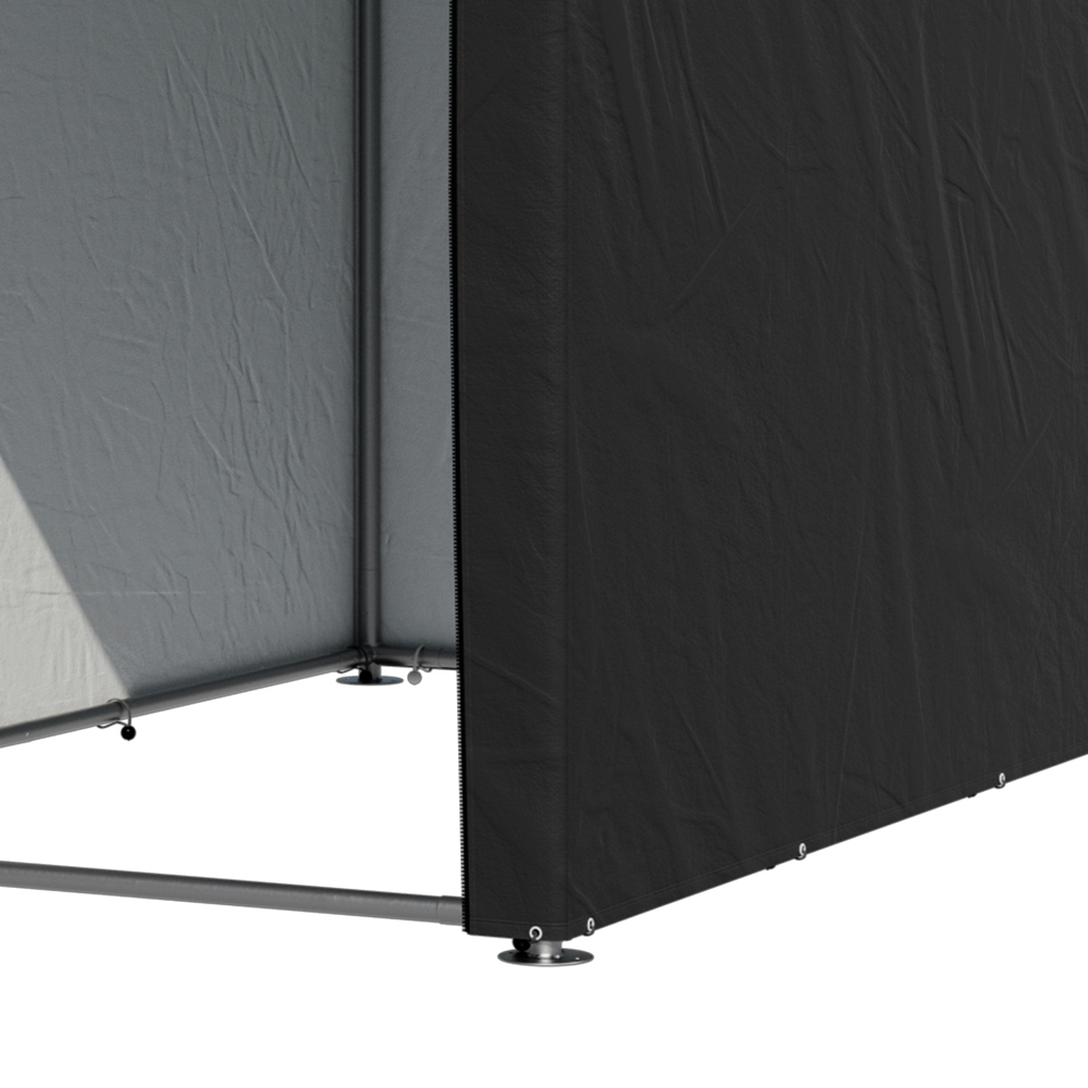 Living and Home 4 x 6ft Black Outdoor PE Bicycle Shelter Storage Shed Image 5