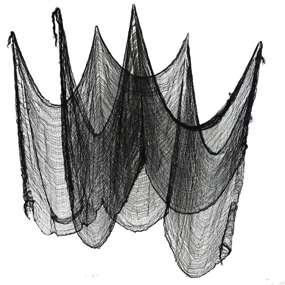Shatchi Black Halloween Creepy Cloth Decoration 5 Pack Image 1