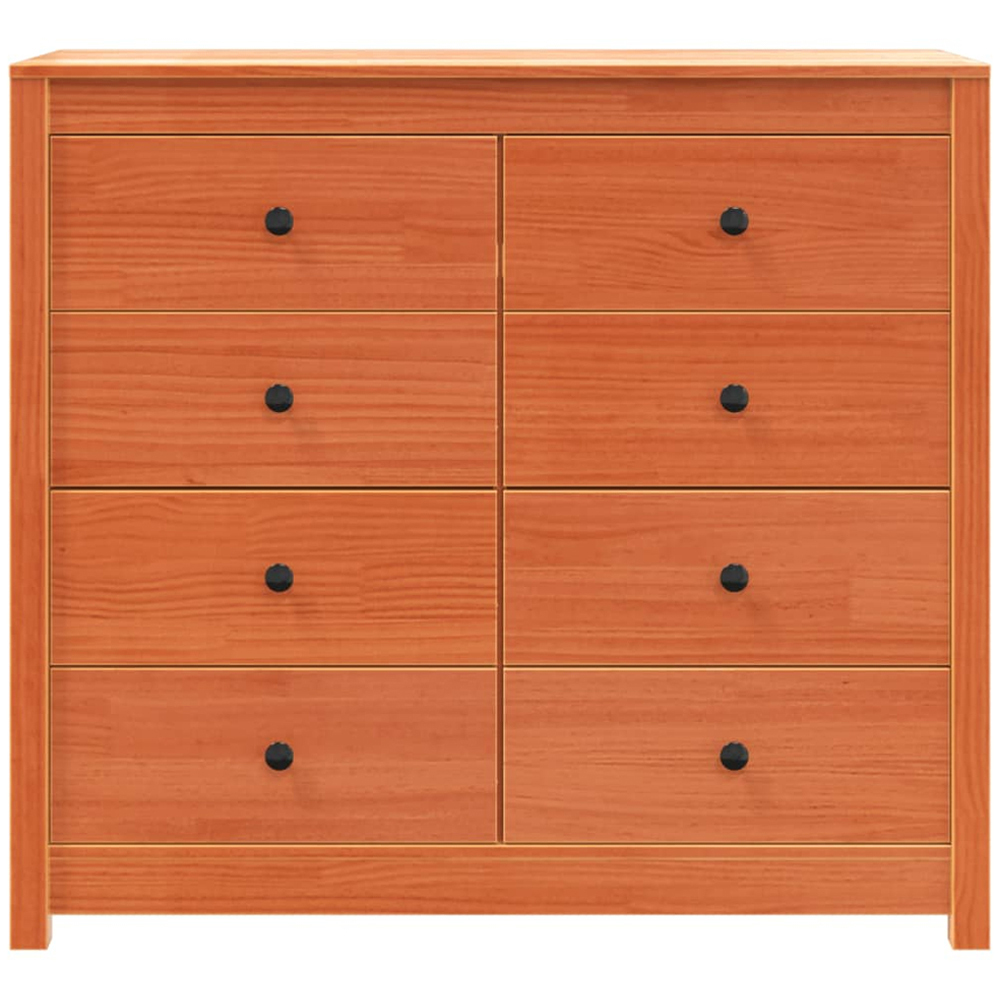 vidaXL 8 Drawer Solid Pine Wood Side Cabinet Image 3