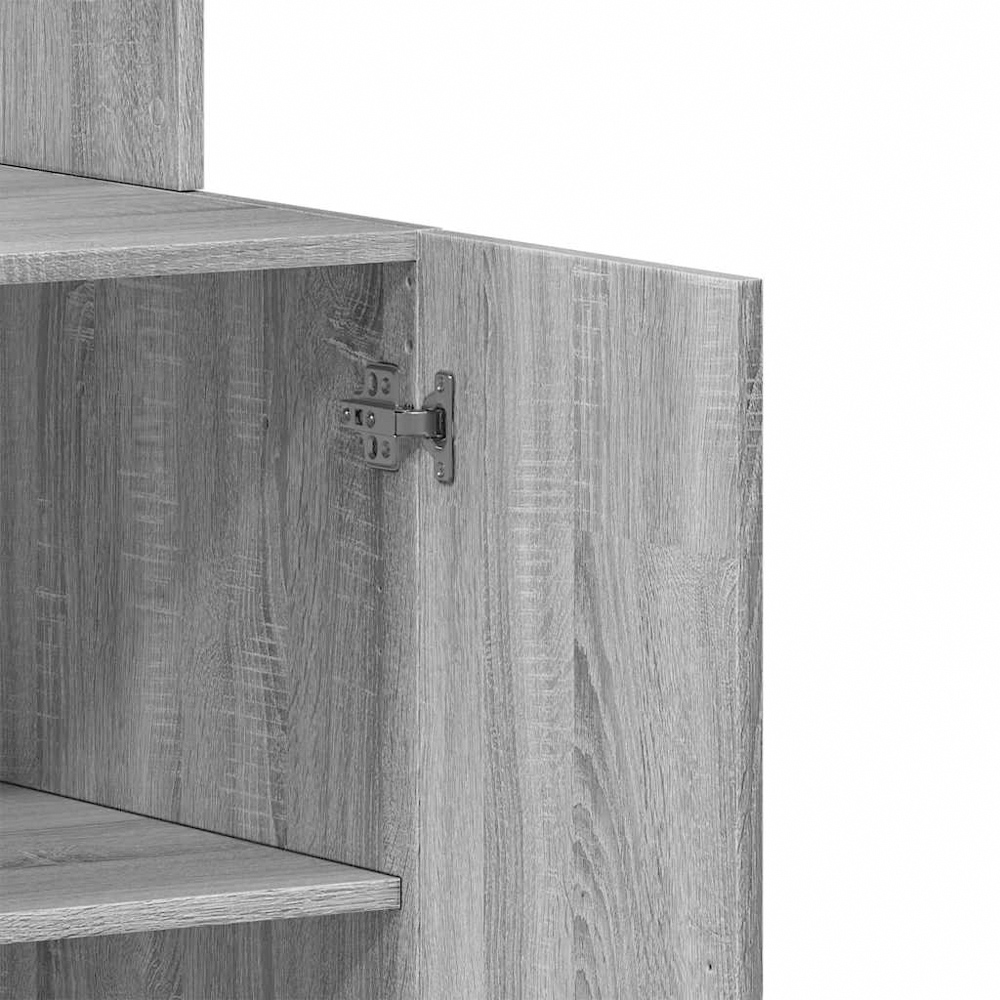 vidaXL 4 Door Single Shelf Grey Sonoma Kitchen Cabinet Image 8