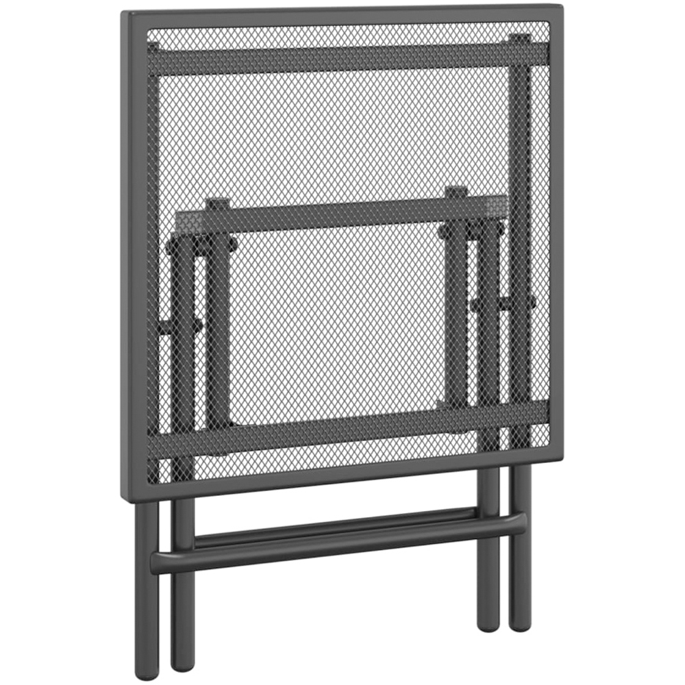 vidaXL Anthracite Steel Mesh Foldable Garden Table 38 x 38 x 38cm Image 6