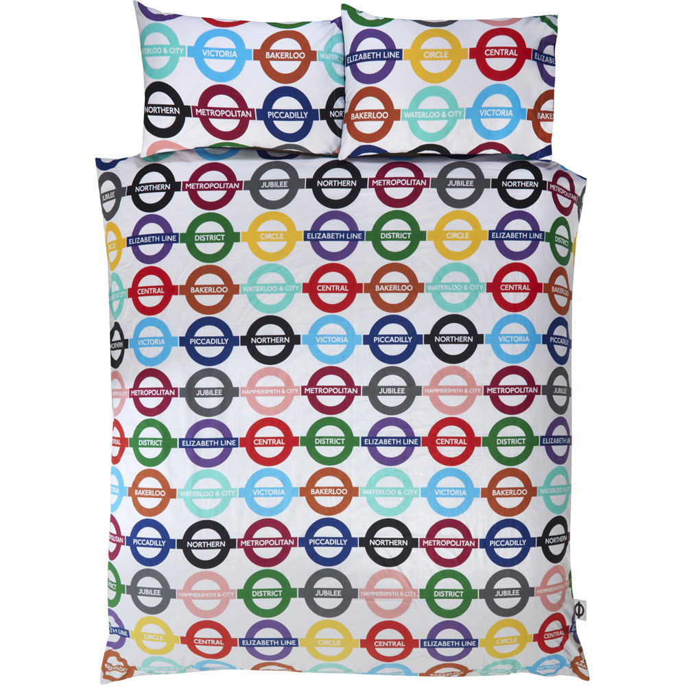 Rapport Home London Underground Double Multicolour Duvet Set Image 4