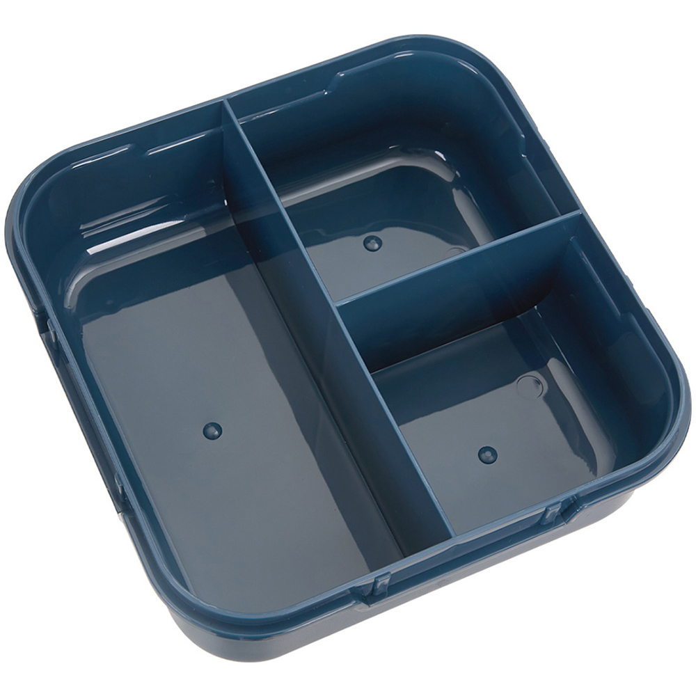 Living and Home 1.4L Blue Lunch Box with Cutlery Set Image 4