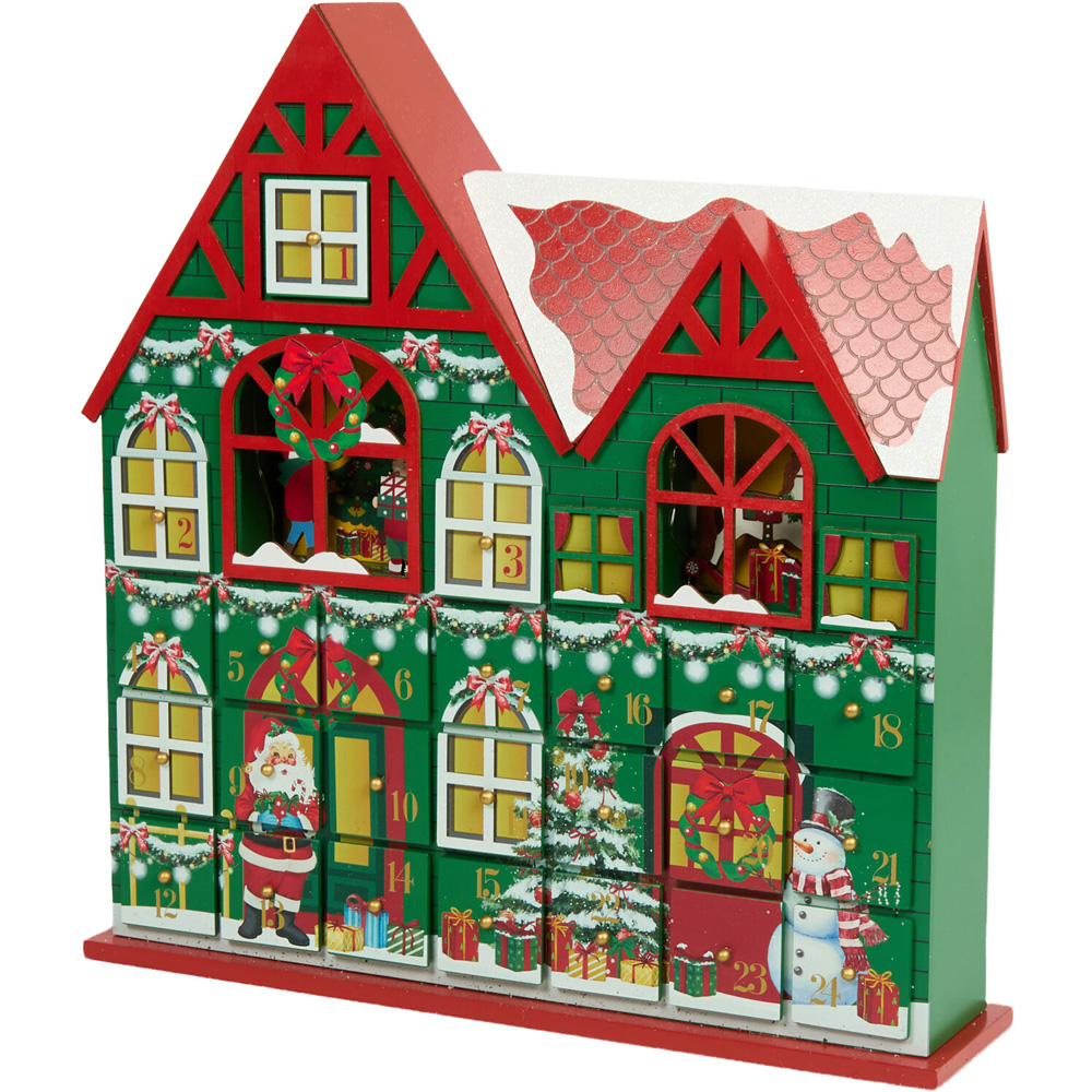 Wooden Christmas House Advent Calendar Image 2