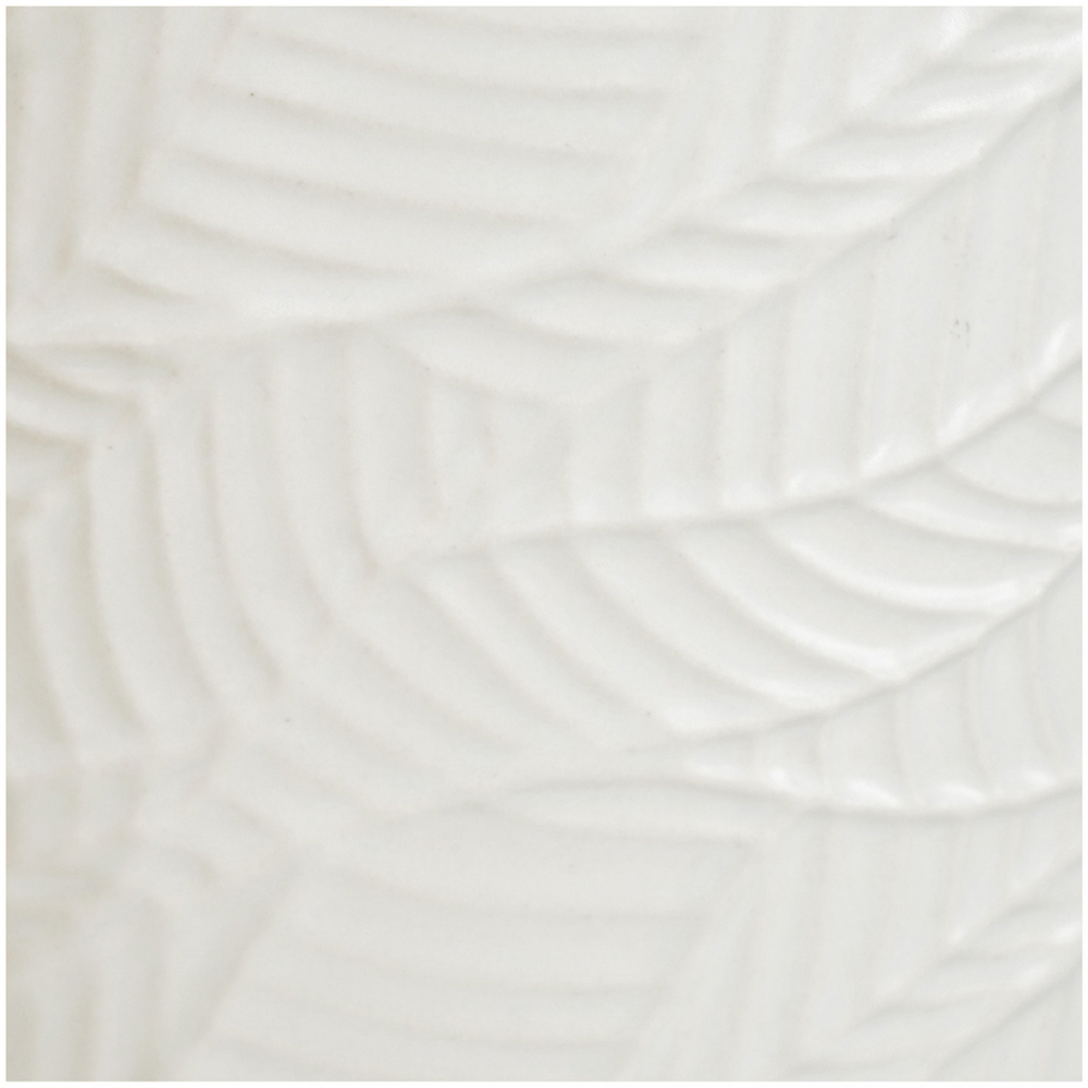 Ivyline Kew Ivory Leaf Embossed Cork Reactive Glaze Indoor Planter 23cm Image 4