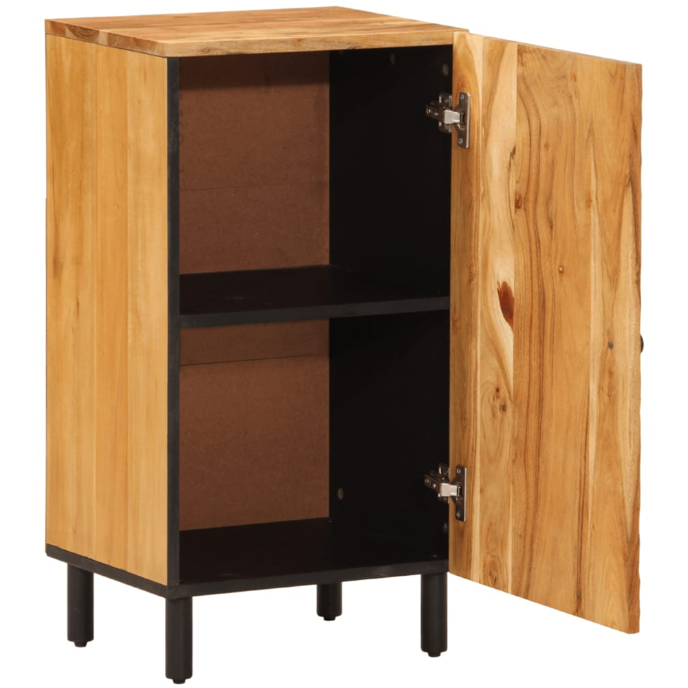 vidaXL Single Door Solid Acacia Wood Side Cabinet Image 3