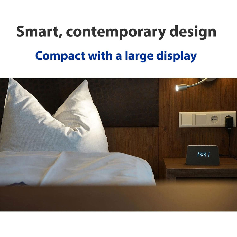 Grouptronics GTQ-RENEW White Wireless Charging Alarm Clock Radio Image 5