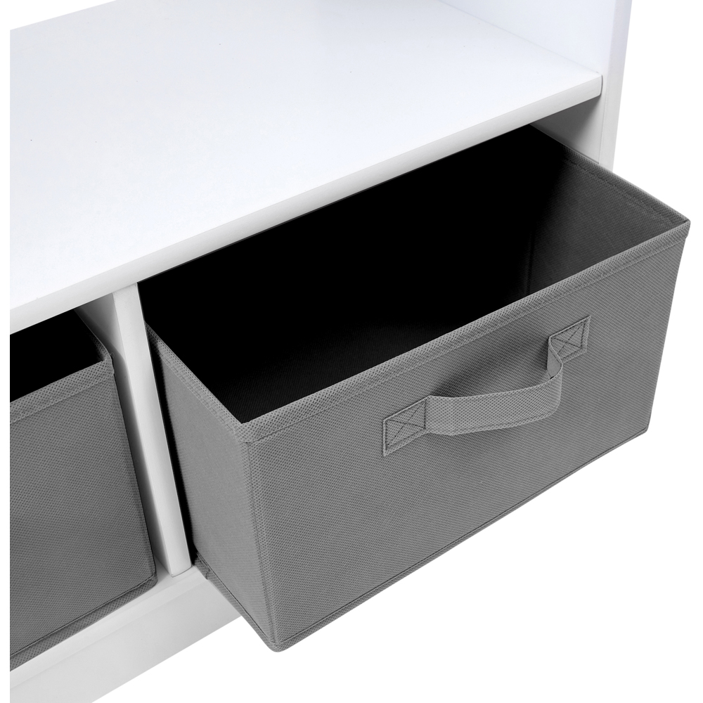 Liberty House Toys White Wooden Dress Up Unit with Storage Image 4