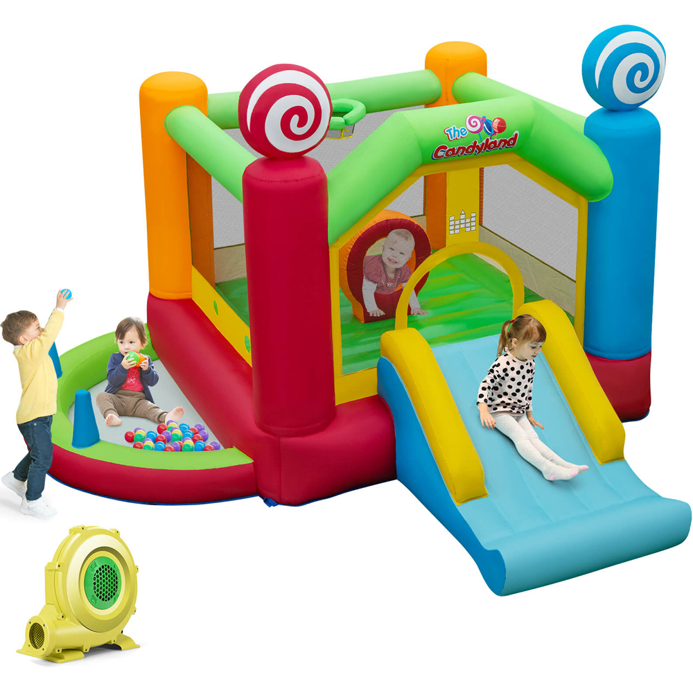 Costway Inflatable Bounce Castle with Slide and Blower Image 2