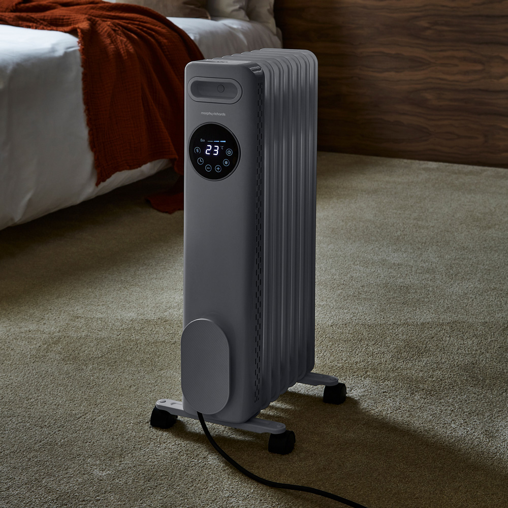 Morphy Richards Grey Digital Oil Filled Radiator 1500W Image 2