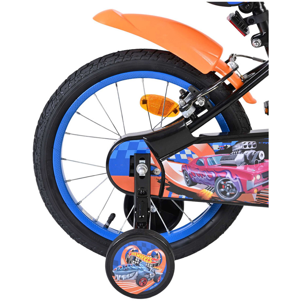 Volare Hot Wheels Kids 16 inch Multicolour Bike with Stabilisers Image 7