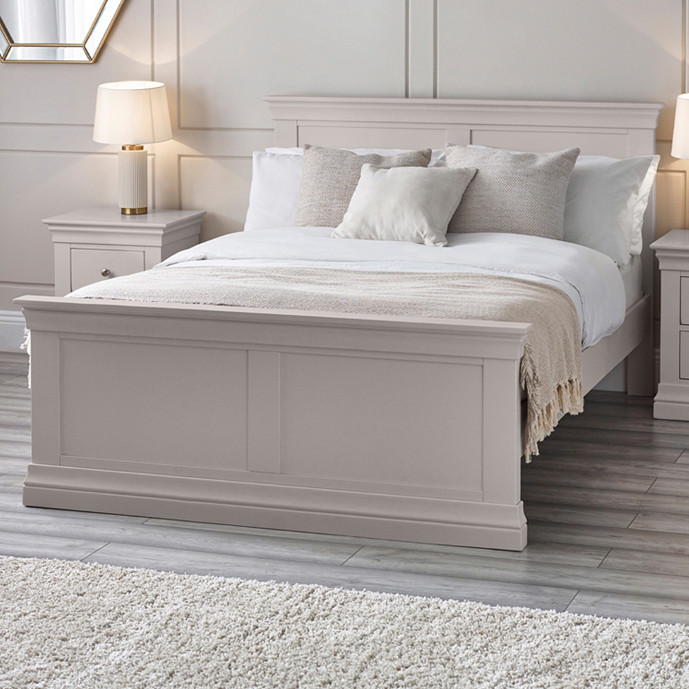 Julian Bowen Clermont Light Grey Double Bed Image 1