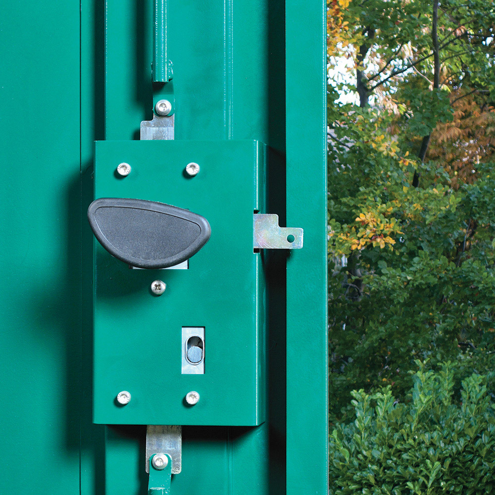 Asgard Centurion 5 x 9ft Double Door Green High Security Bike Shed Image 4