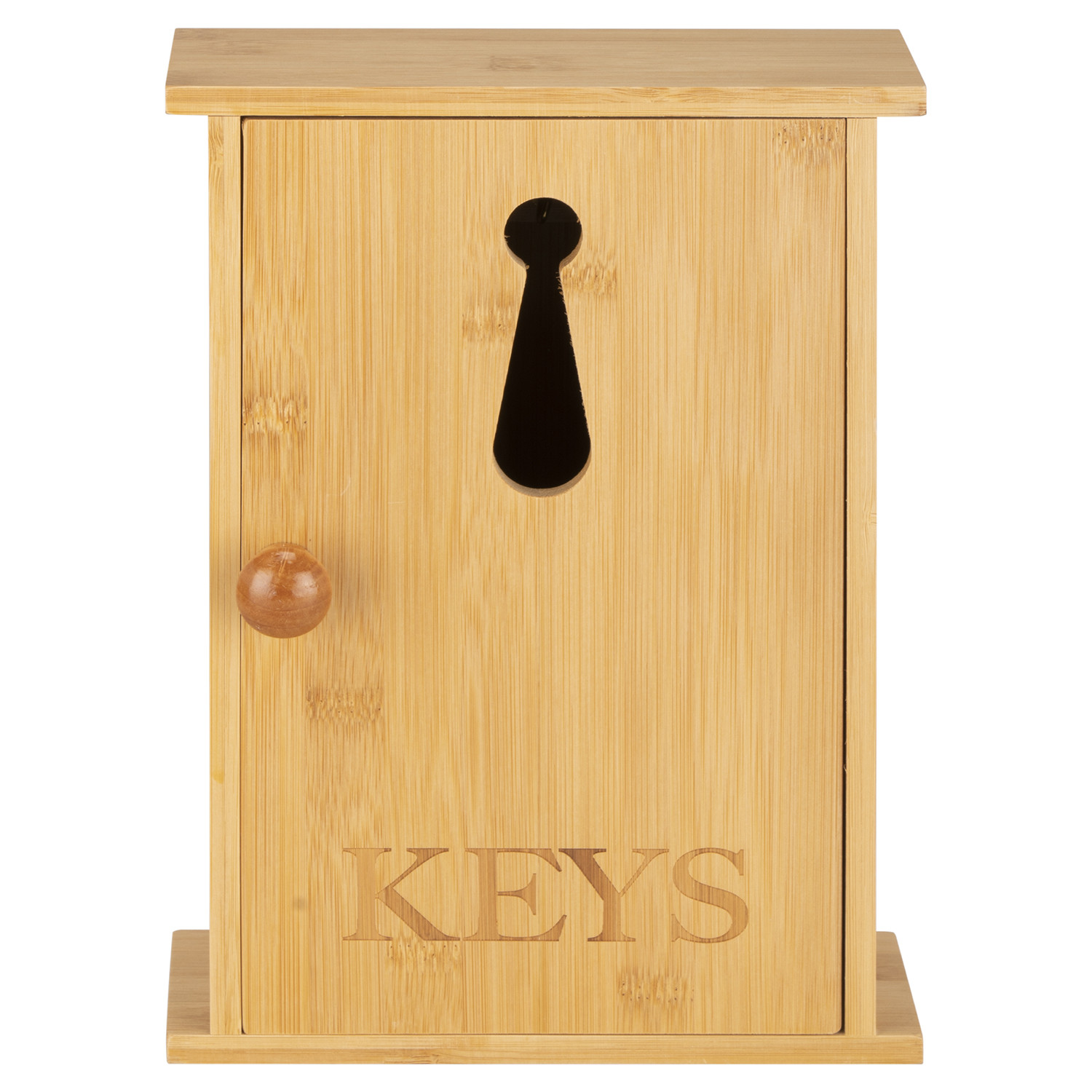 Bamboo Key Box with Cutout Image 1