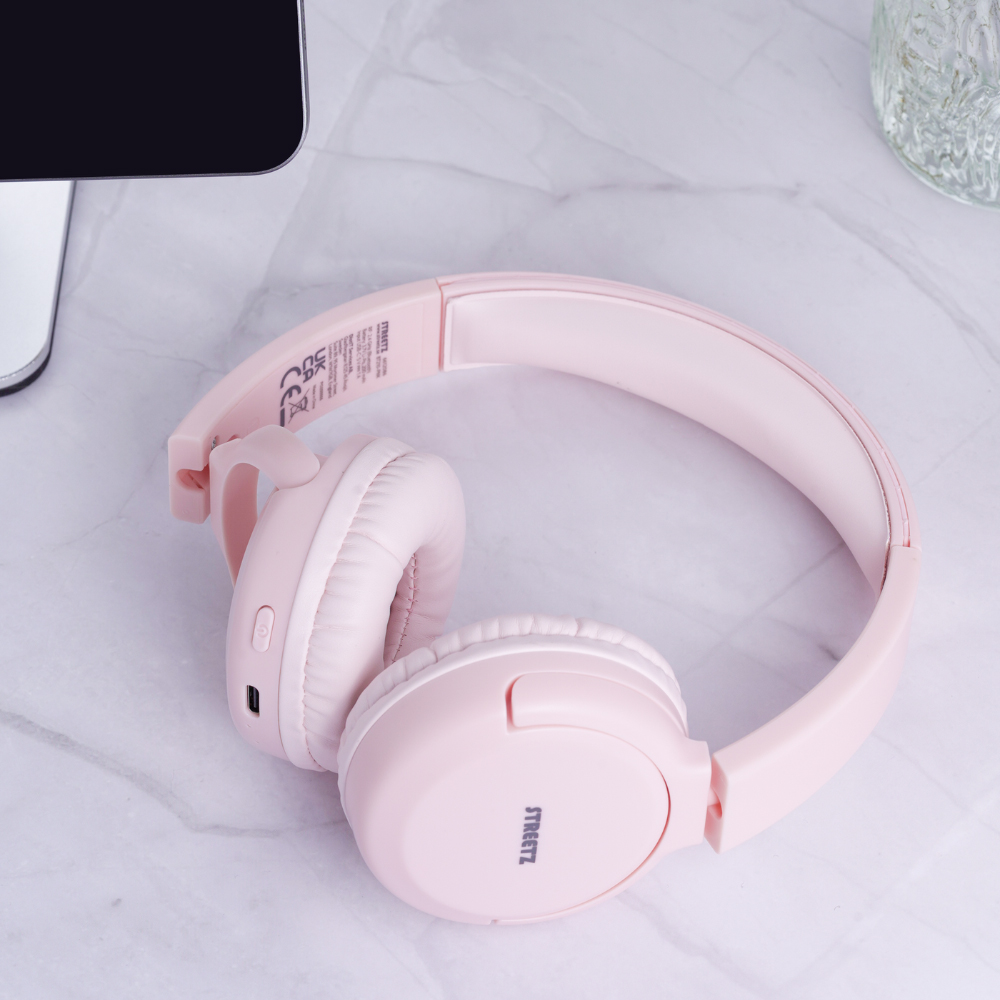 Streetz BT210 Pink Bluetooth On Ear Headphones Image 2