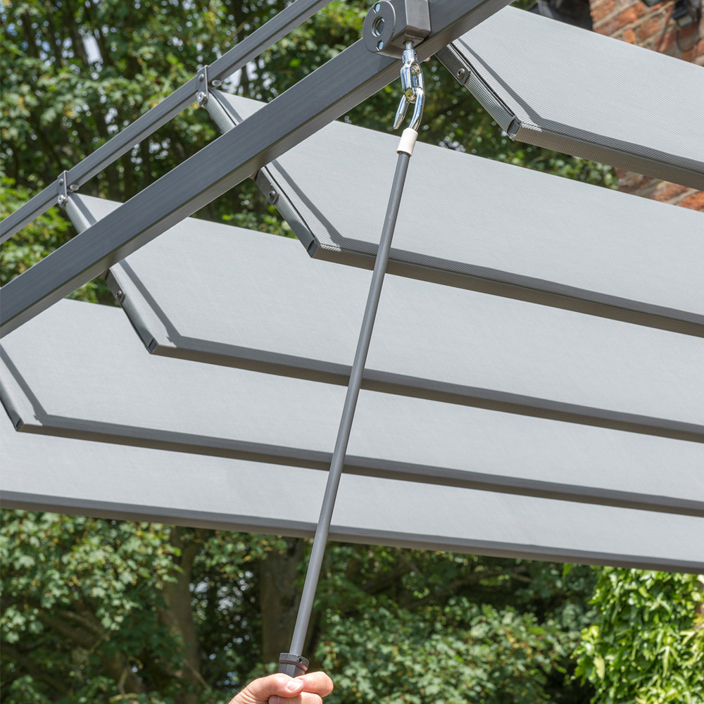 Norfolk Collection Pandora 3 x 3.6m Multi-Directional Leaf Roof Gazebo with Handle Image 2