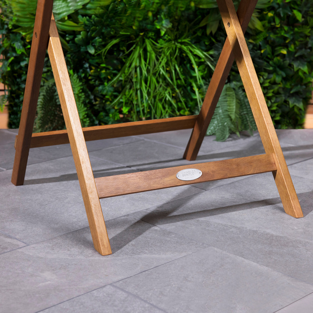 Charles Bentley Eucalyptus 2 Seater Square Folding Bistro Table Image 8