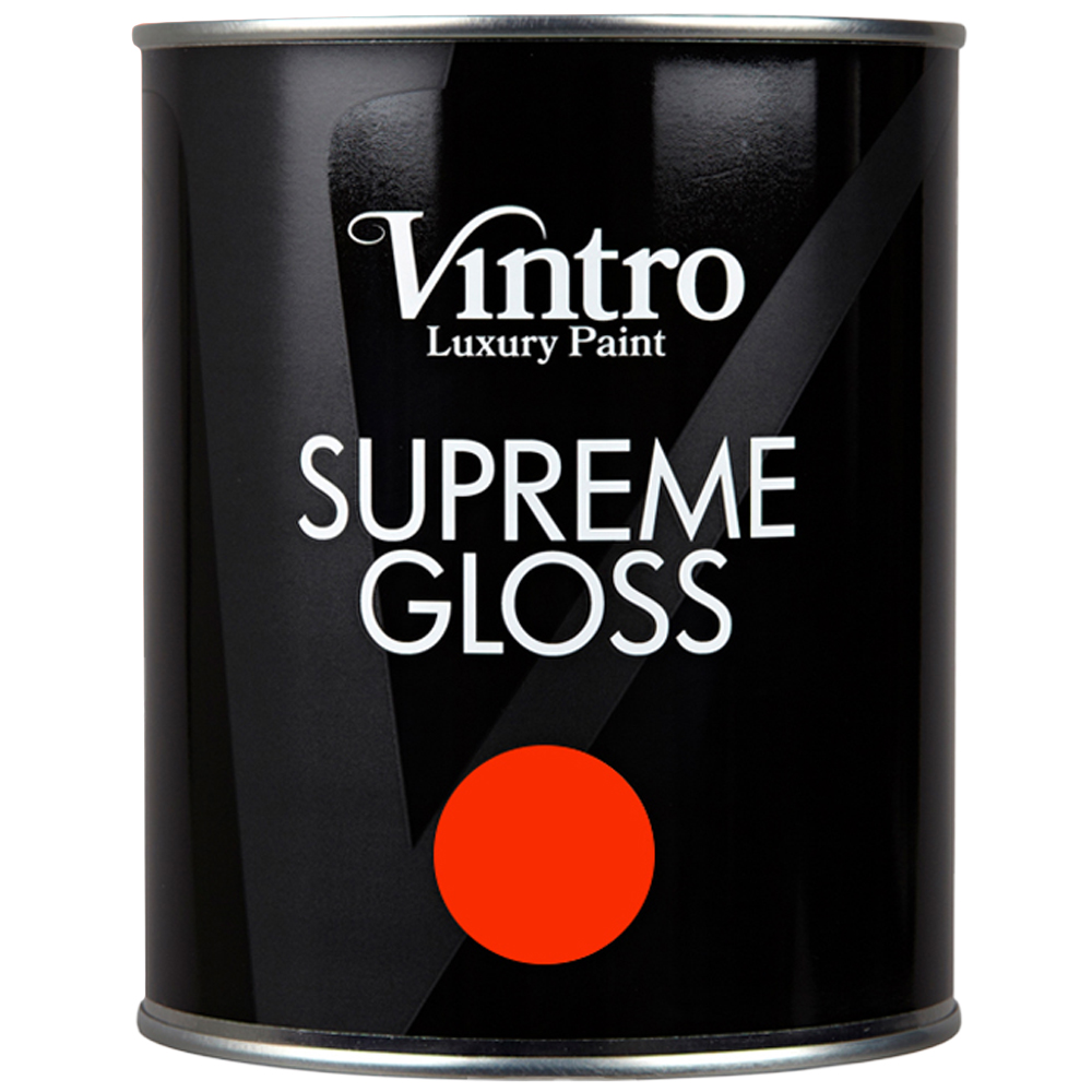 Vintro Paint Walls and Ceilings Racing Red Gloss Paint 1L Image 2