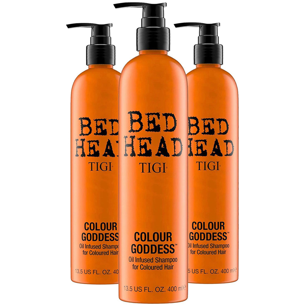 TIGI Bed Head Colour Goddess Shampoo 400ml 3 Pack Image 1