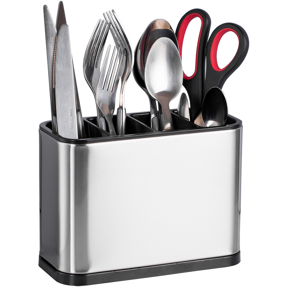 Innoteck Essentials 4 Compartment Stainless Steel Cutlery Holder Image 2