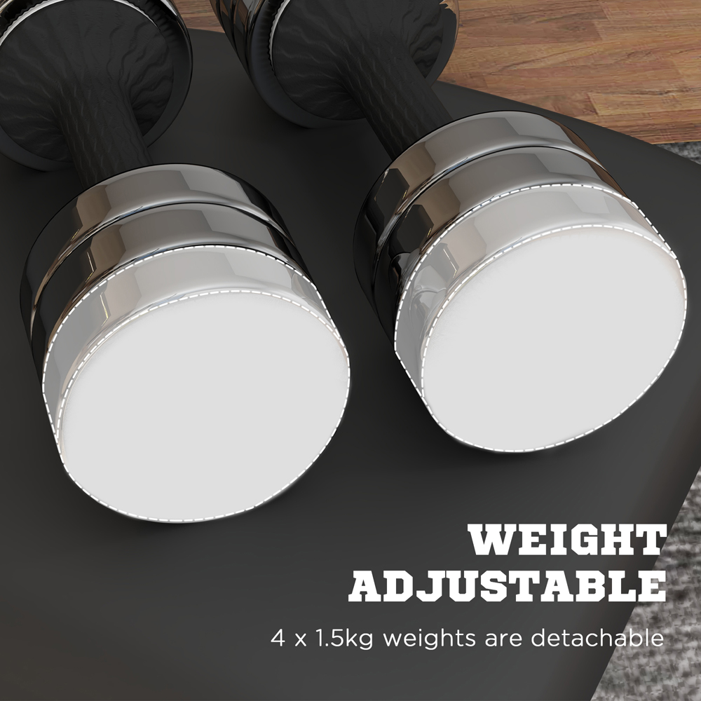 SPORTNOW Adjustable Dumbbell Set with Storage Box 10kg 2 Pack Image 5